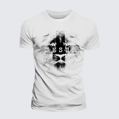 Luxe Mercerized Cotton Tee - Jesus Lion
