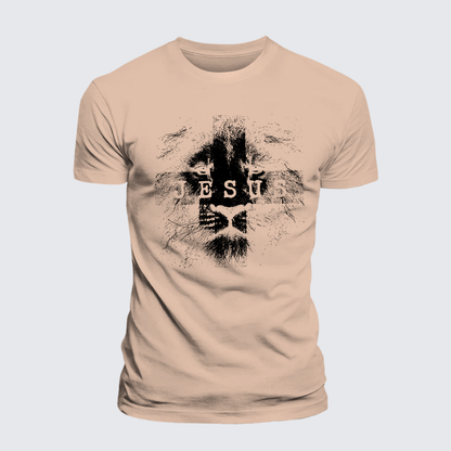 Luxe Mercerized Cotton Tee - Jesus Lion