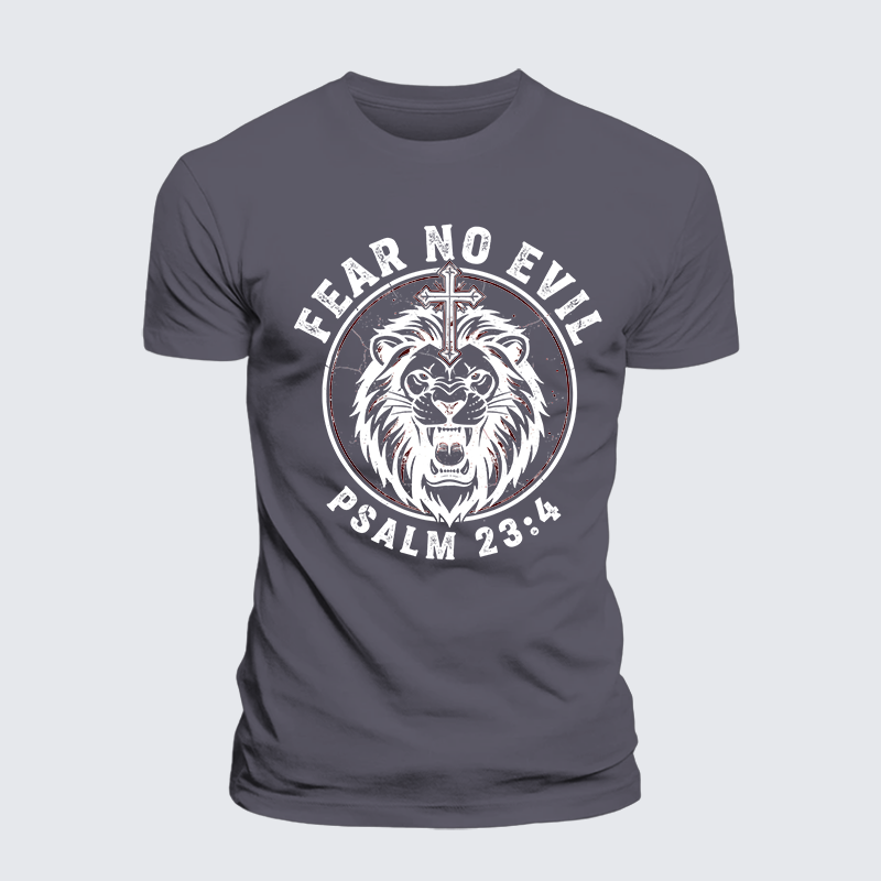 Luxe Mercerized Cotton Tee - Fear No Evil Lion