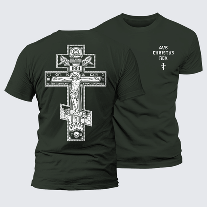 Luxe Mercerized Cotton Tee - Ave Christus Rex