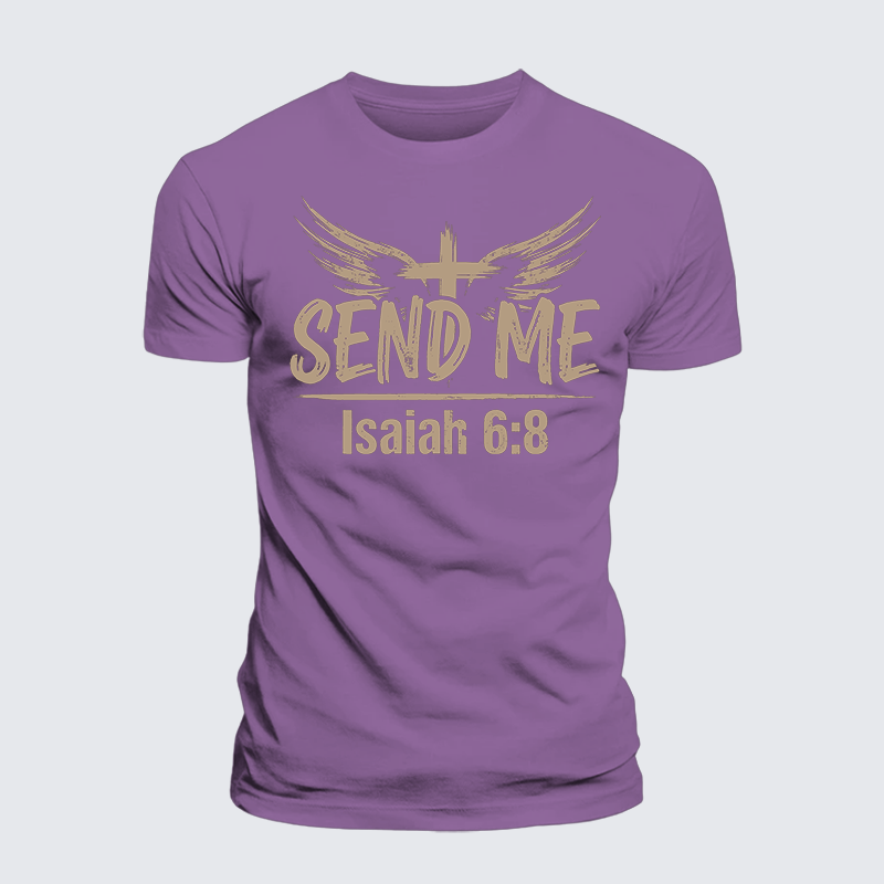 Luxe Mercerized Cotton Tee - Isaiah 6:8 - SEND ME