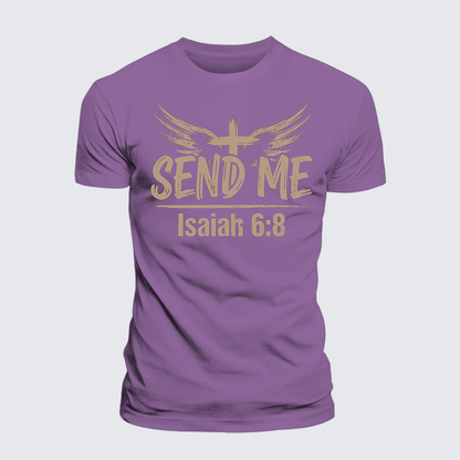 Luxe Mercerized Cotton Tee - Isaiah 6:8 - SEND ME