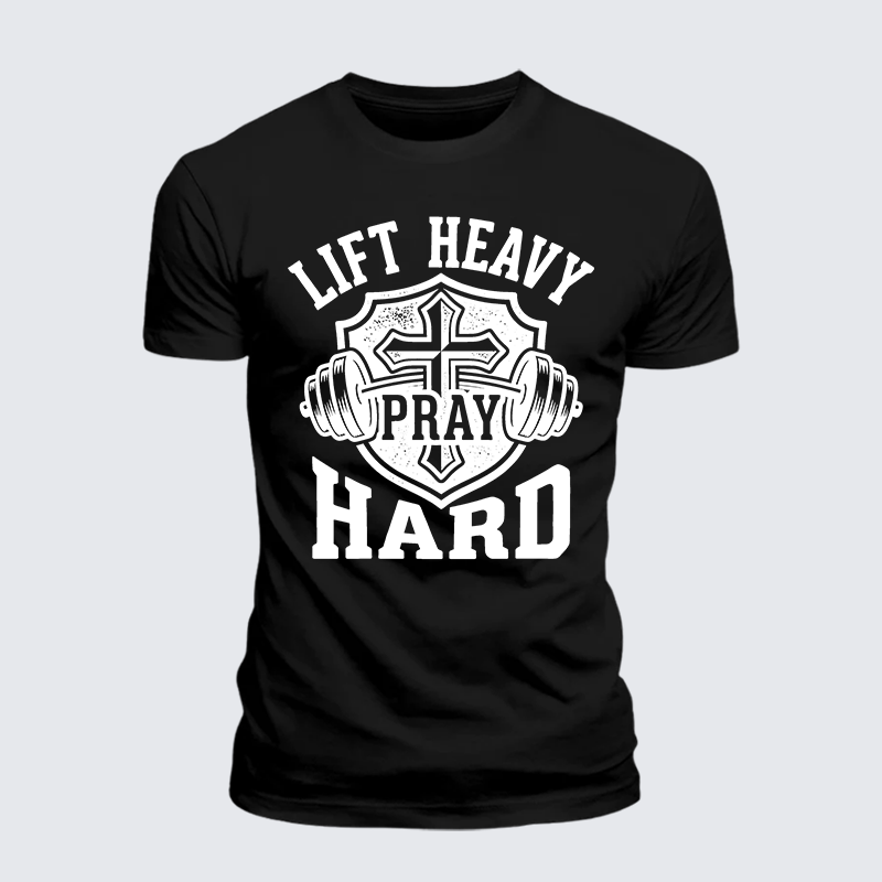 Luxe Mercerized Cotton Tee - Lift Heavy Pray Hard