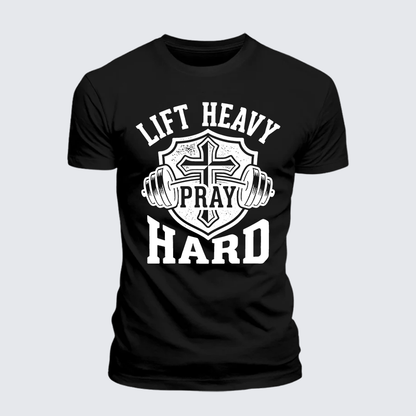 Luxe Mercerized Cotton Tee - Lift Heavy Pray Hard