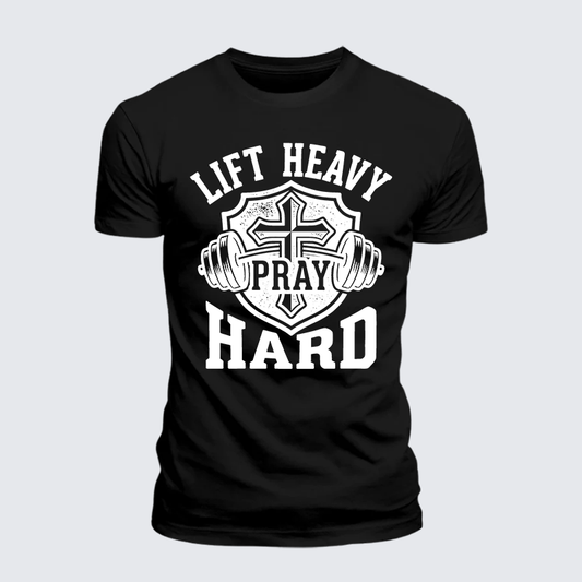 Luxe Mercerized Cotton Tee - Lift Heavy Pray Hard