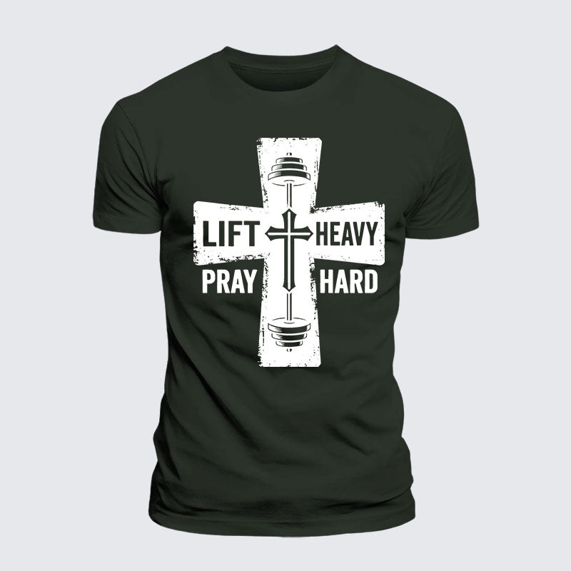 Luxe Mercerized Cotton Tee - Lift Heavy Pray Hard