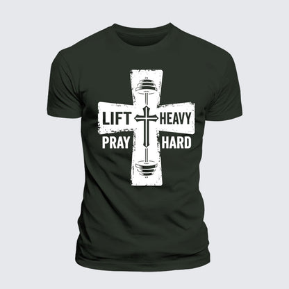 Luxe Mercerized Cotton Tee - Lift Heavy Pray Hard
