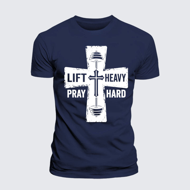 Luxe Mercerized Cotton Tee - Lift Heavy Pray Hard