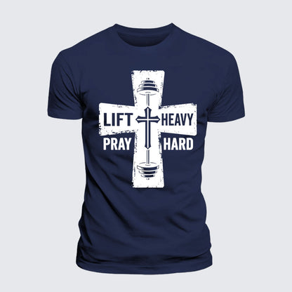Luxe Mercerized Cotton Tee - Lift Heavy Pray Hard