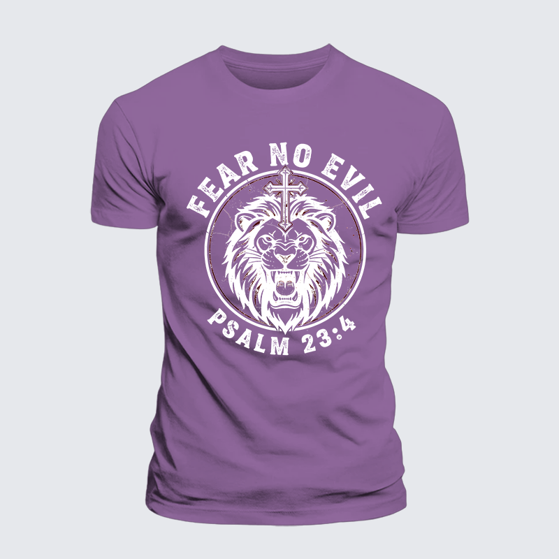 Luxe Mercerized Cotton Tee - Fear No Evil Lion