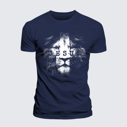 Luxe Mercerized Cotton Tee - Jesus Lion