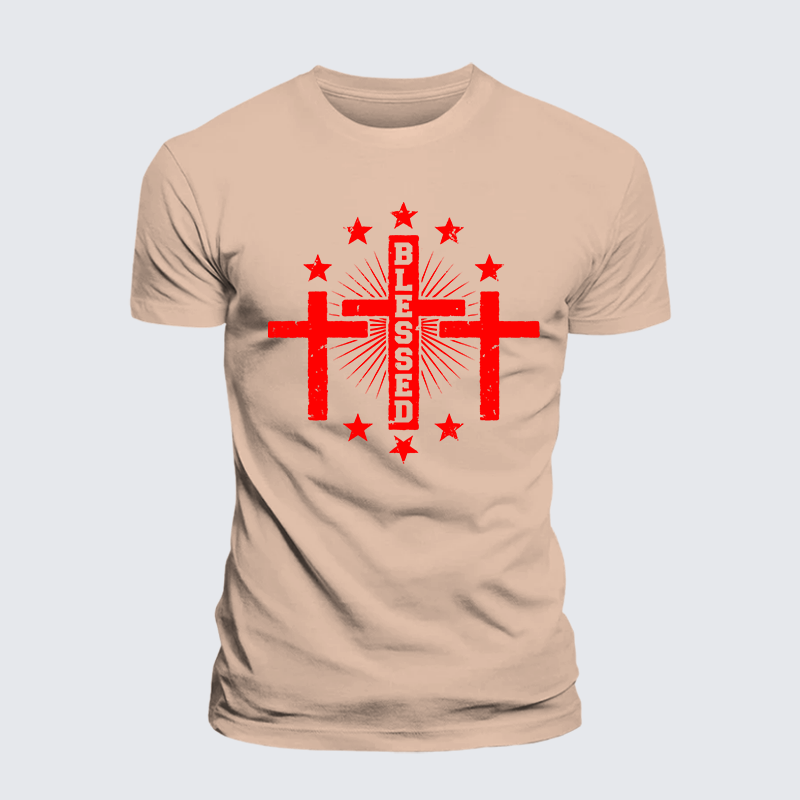 Luxe Mercerized Cotton Tee - Blessed Cross