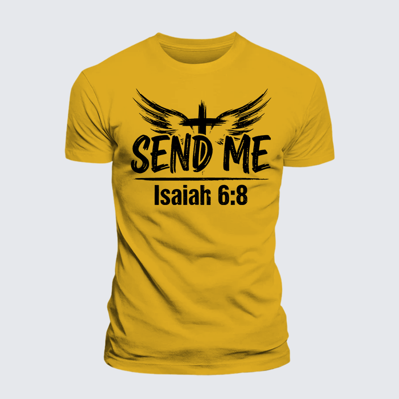 Luxe Mercerized Cotton Tee - Isaiah 6:8 - SEND ME