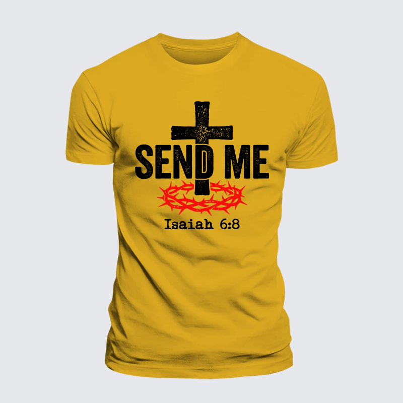 Luxe Mercerized Cotton Tee - Isaiah 6:8 - SEND ME