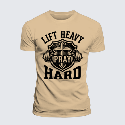 Luxe Mercerized Cotton Tee - Lift Heavy Pray Hard