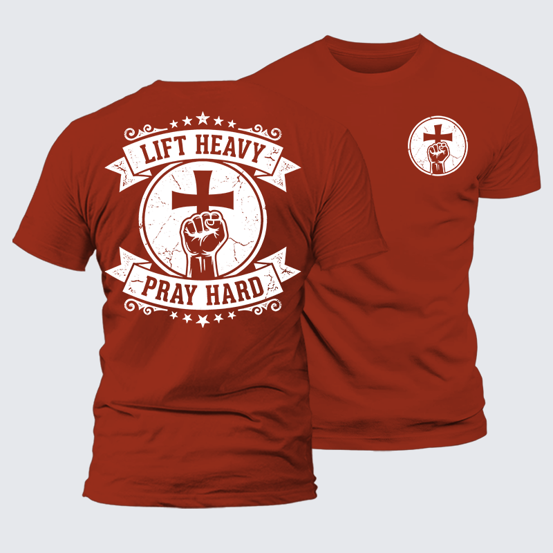 Luxe Mercerized Cotton Tee - Lift Heavy Pray Hard