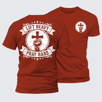 Luxe Mercerized Cotton Tee - Lift Heavy Pray Hard