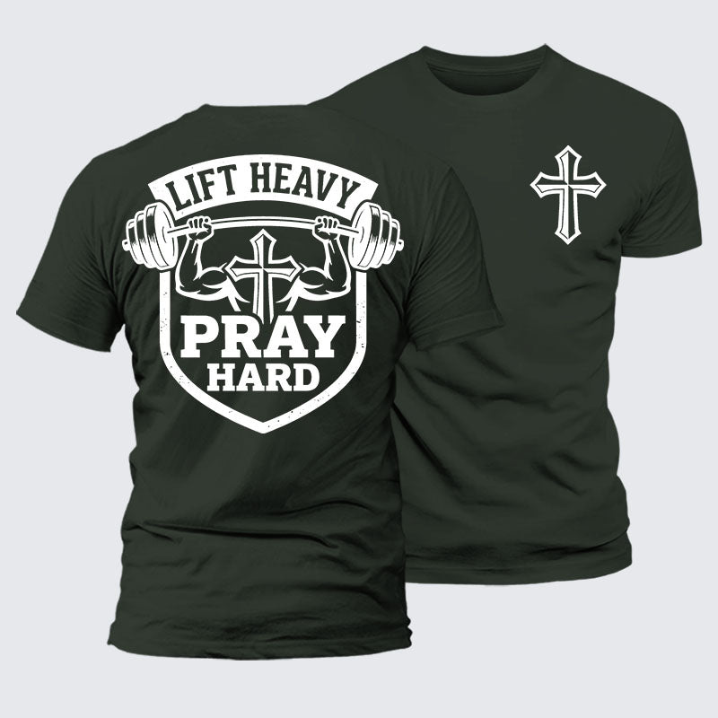 Luxe Mercerized Cotton Tee - Lift Heavy Pray Hard