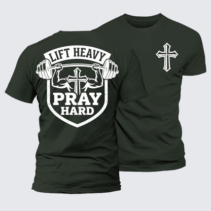 Luxe Mercerized Cotton Tee - Lift Heavy Pray Hard