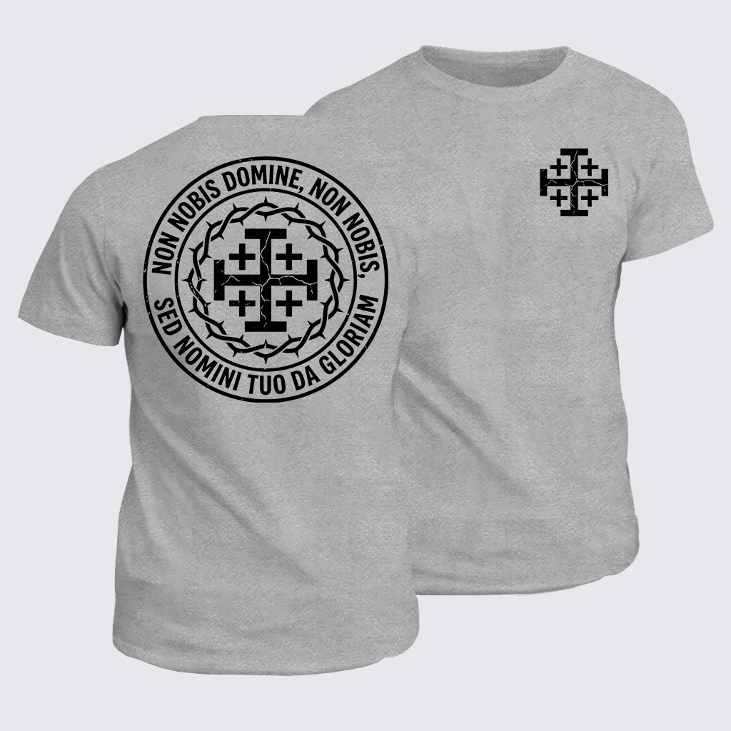 Classic Cotton Tee -  Non Nobis Domine, Non Nobis, Sed Nomini Tuo Da Gloriam