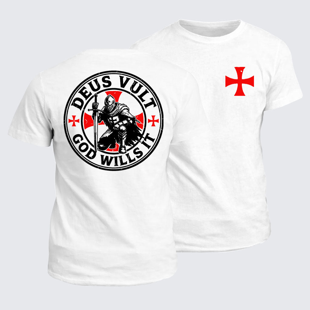 Classic Cotton Tee -  Knights Templar Deus Vult