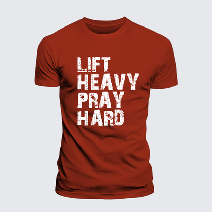 Luxe Mercerized Cotton Tee - Lift Heavy Pray Hard Gym