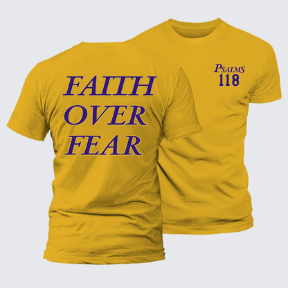 Luxe Mercerized Cotton Tee - Faith Over Fear