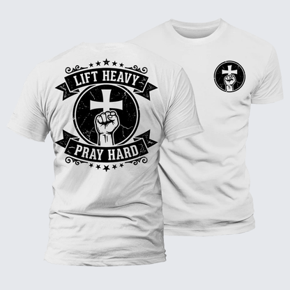 Luxe Mercerized Cotton Tee - Lift Heavy Pray Hard