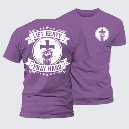 Luxe Mercerized Cotton Tee - Lift Heavy Pray Hard