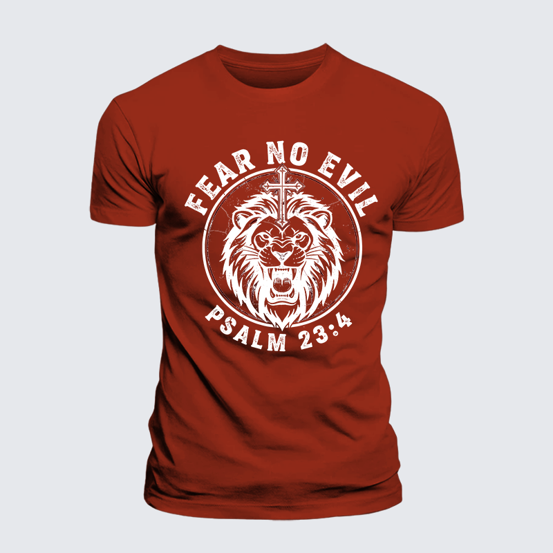 Luxe Mercerized Cotton Tee - Fear No Evil Lion