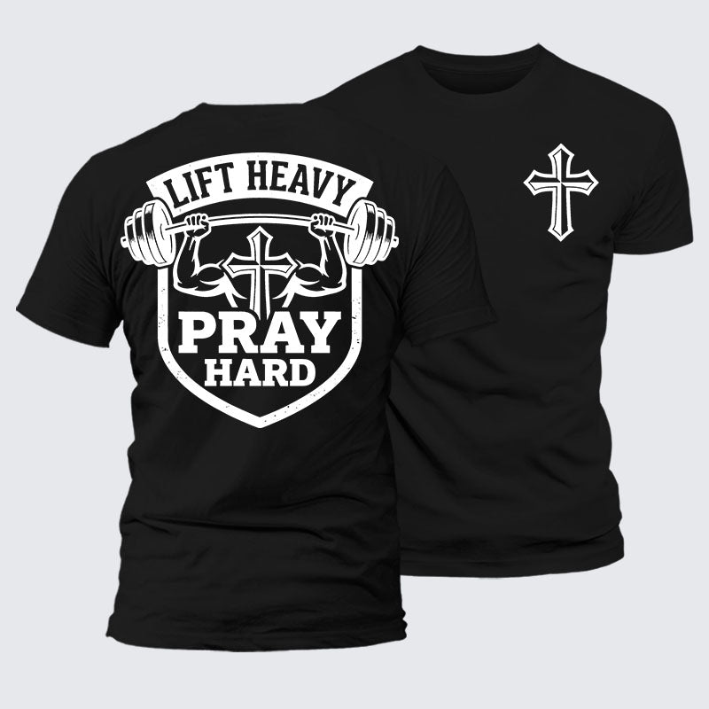 Luxe Mercerized Cotton Tee - Lift Heavy Pray Hard