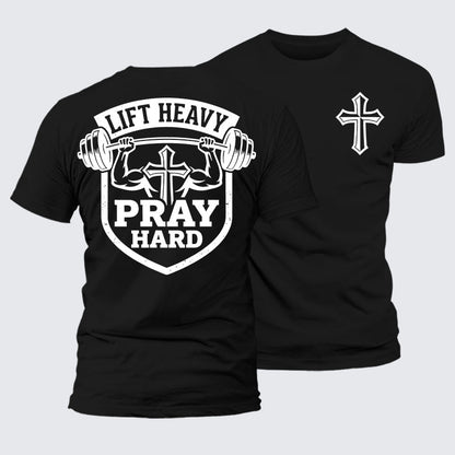 Luxe Mercerized Cotton Tee - Lift Heavy Pray Hard