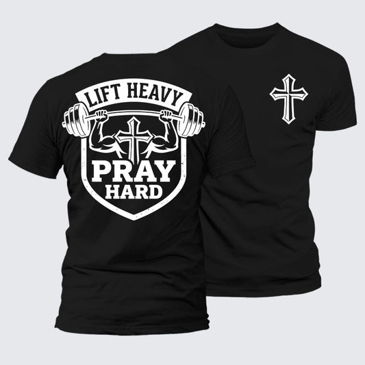 Luxe Mercerized Cotton Tee - Lift Heavy Pray Hard