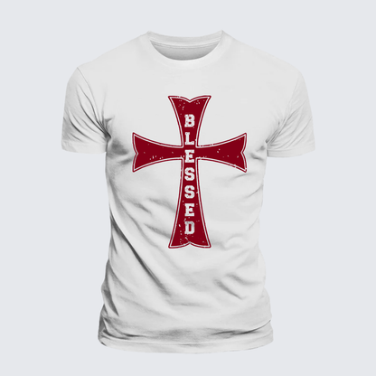 Luxe Mercerized Cotton Tee - Blessed Cross