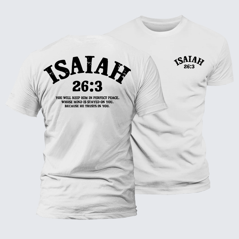 Luxe Mercerized Cotton Tee - Isaiah 26:3 Perfect Peace