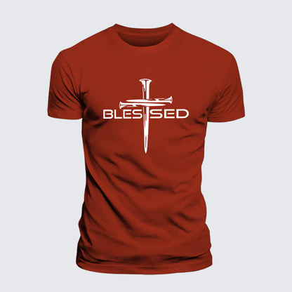 Luxe Mercerized Cotton Tee - Cross Blessed