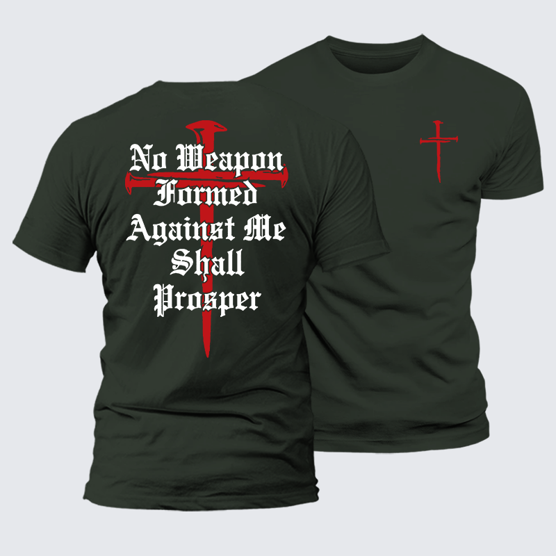 Luxe Mercerized Cotton Tee - No Weapon Formed Against Me Shall Prosper