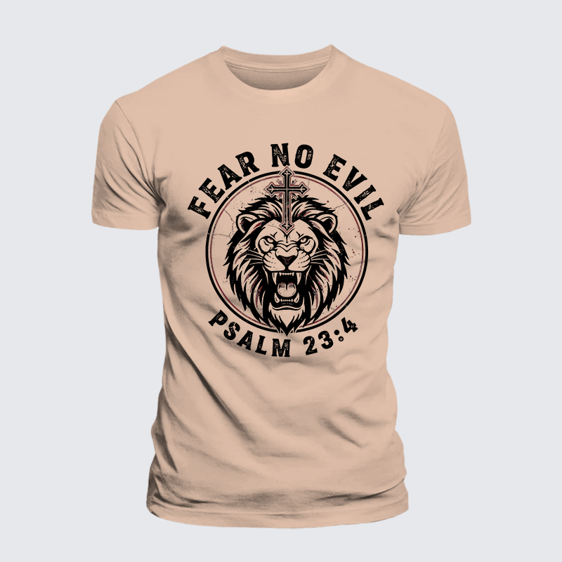 Luxe Mercerized Cotton Tee - Fear No Evil Lion