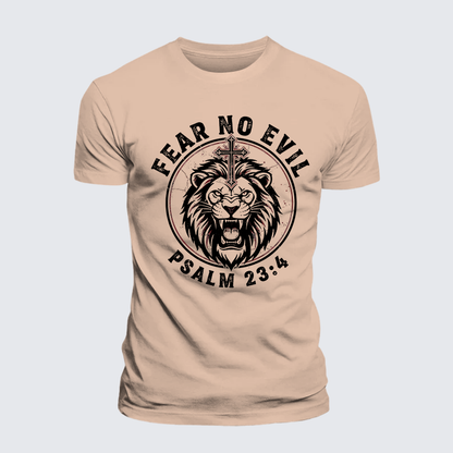 Luxe Mercerized Cotton Tee - Fear No Evil Lion