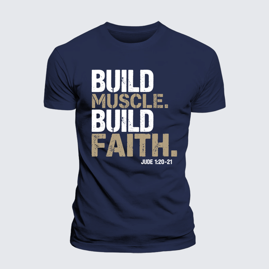 Luxe Mercerized Cotton Tee - Build Muscle Build Faith