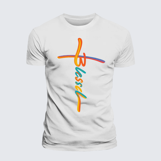 Luxe Mercerized Cotton Tee - Blessed