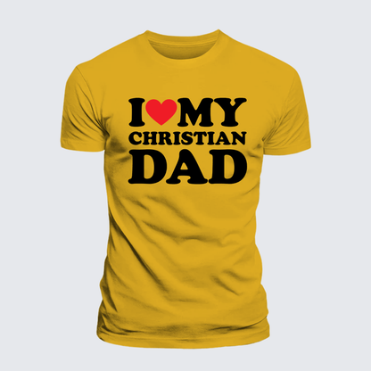 Luxe Mercerized Cotton Tee - I Love My Christian Dad
