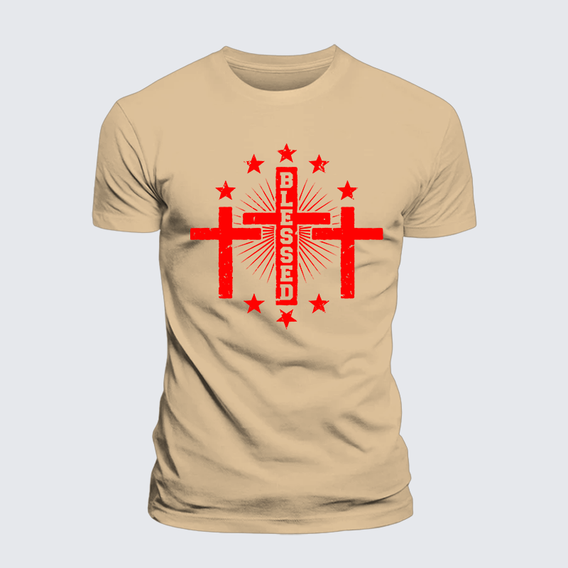 Luxe Mercerized Cotton Tee - Blessed Cross