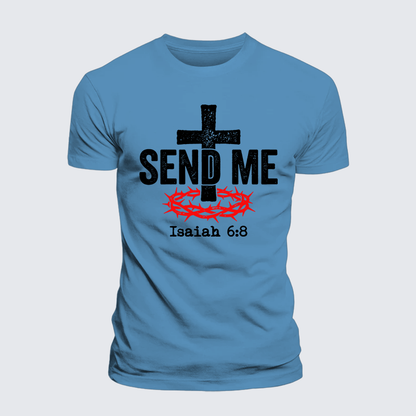 Luxe Mercerized Cotton Tee - Isaiah 6:8 - SEND ME