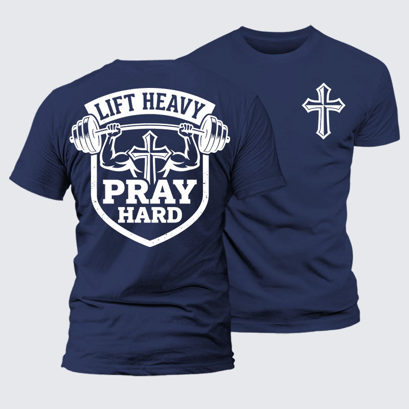 Luxe Mercerized Cotton Tee - Lift Heavy Pray Hard