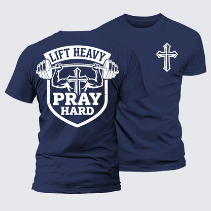 Luxe Mercerized Cotton Tee - Lift Heavy Pray Hard