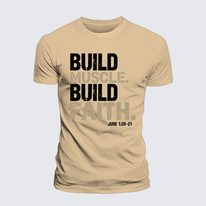 Luxe Mercerized Cotton Tee - Build Muscle Build Faith