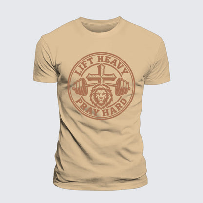 Luxe Mercerized Cotton Tee - Lift Heavy Pray Hard
