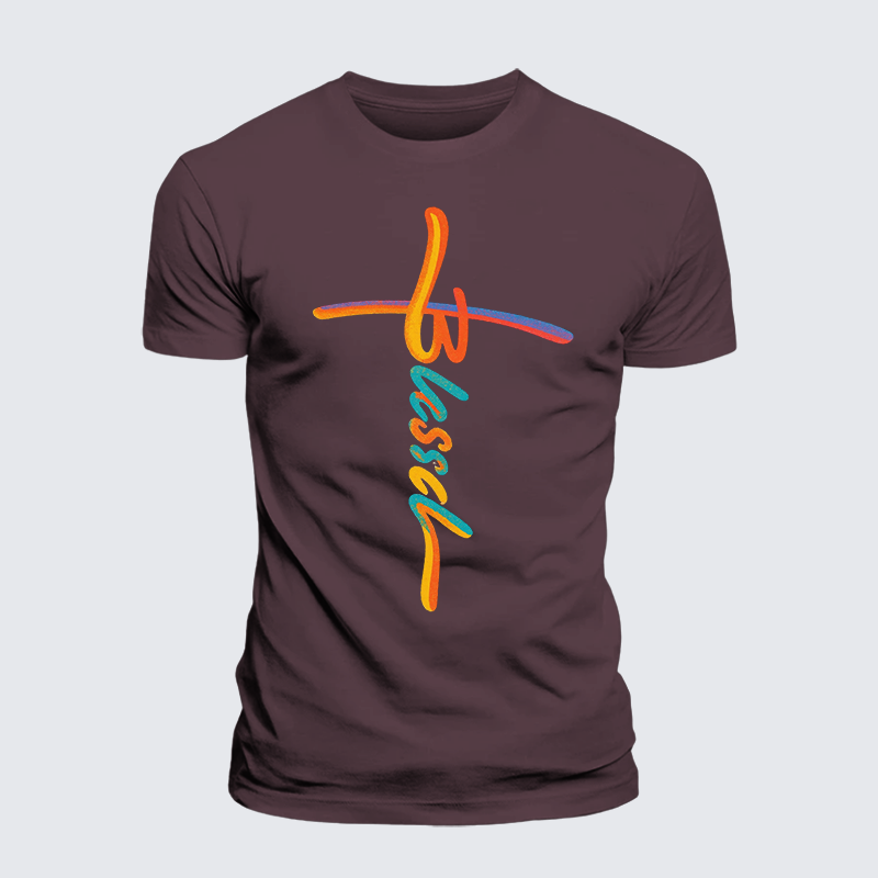 Luxe Mercerized Cotton Tee - Blessed
