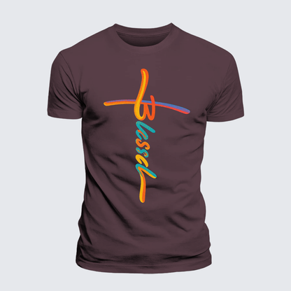 Luxe Mercerized Cotton Tee - Blessed